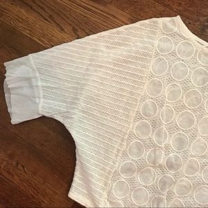Anthro Akemi + Kin Crop Lace Top Sz. M